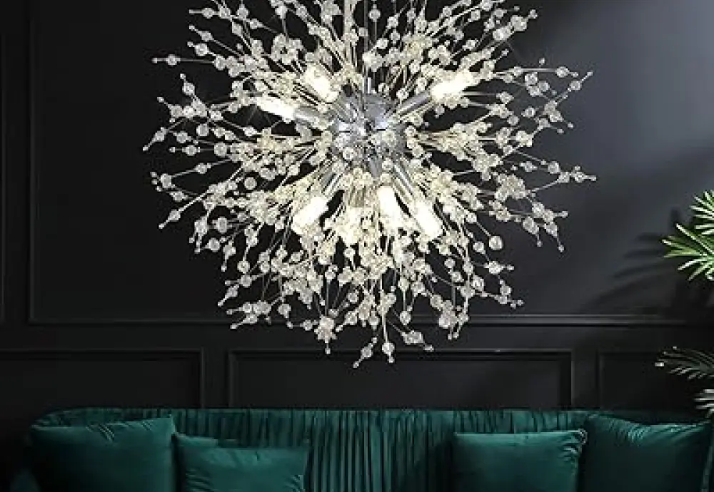 art deco globe chandelier